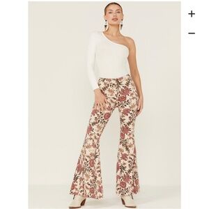 Free people Barcelona Combo Print Float On Flare Jeans